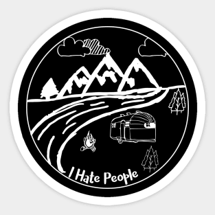 I hate People Airstream camper Sticker